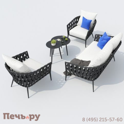 Лаунж зона Ideal Patio FIAMMA белая - каркас карбон фото 5