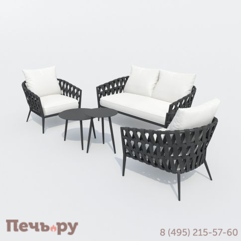 Лаунж зона Ideal Patio FIAMMA белая - каркас карбон фото 7