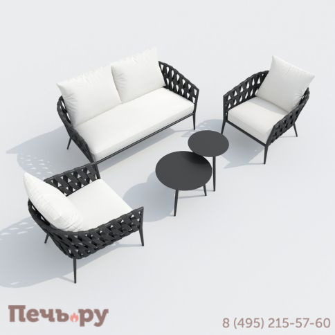 Лаунж зона Ideal Patio FIAMMA белая - каркас карбон фото 8