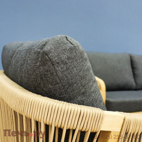 Лаунж зона Ideal Patio LEONOREN с двухместным диваном и плетеным роупом фото 8