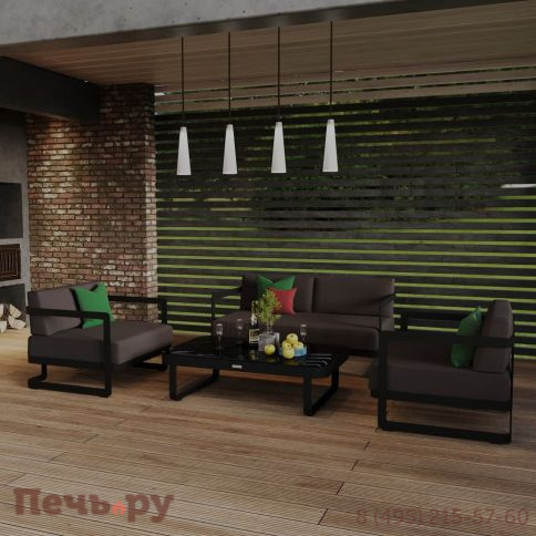 Лаунж зона Ideal Patio SILENA антрацит - каркас карбон фото 2