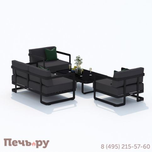 Лаунж зона Ideal Patio SILENA антрацит - каркас карбон фото 6