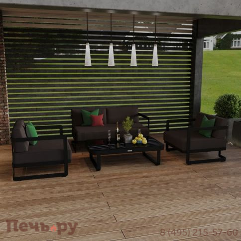 Лаунж зона Ideal Patio SILENA антрацит - каркас карбон фото