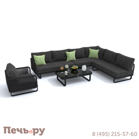 Лаунж зона угловая Ideal Patio BELLISA модульная маренго фото 5