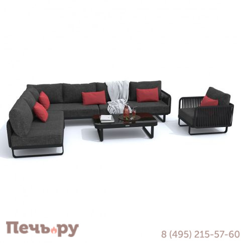 Лаунж зона угловая Ideal Patio BELLISA модульная маренго фото 8