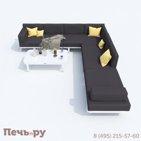 Лаунж зона угловая Ideal Patio TESORA антрацит - белый каркас фото 8