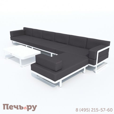 Лаунж зона угловая Ideal Patio TESORA антрацит - белый каркас фото 9