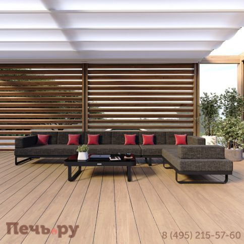 Лаунж зона угловая Ideal Patio TESORA маренго - каркас карбон фото