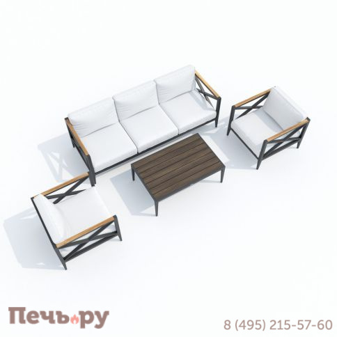 Лаунж-зона Ideal Patio VERITA  белая, каркас карбон фото 10