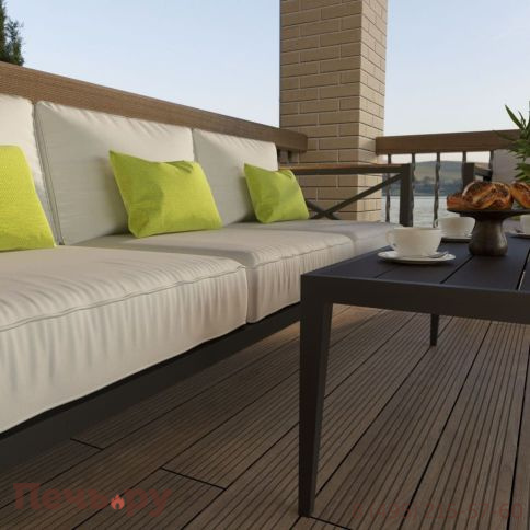 Лаунж-зона Ideal Patio VERITA  белая, каркас карбон фото 3