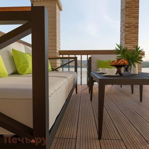 Лаунж-зона Ideal Patio VERITA  белая, каркас карбон фото 4