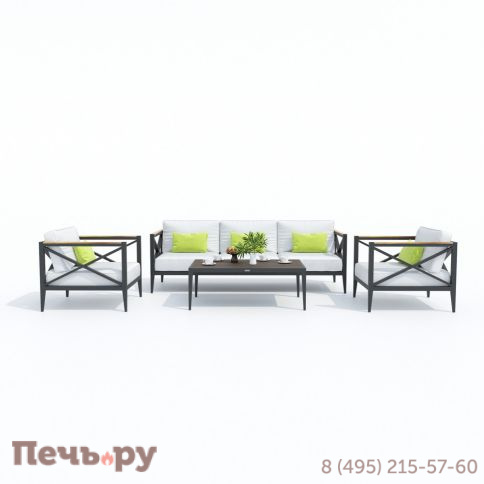 Лаунж-зона Ideal Patio VERITA  белая, каркас карбон фото 5