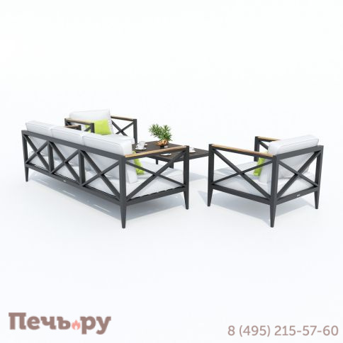 Лаунж-зона Ideal Patio VERITA  белая, каркас карбон фото 8