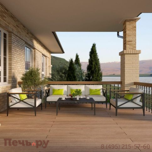Лаунж-зона Ideal Patio VERITA  белая, каркас карбон фото