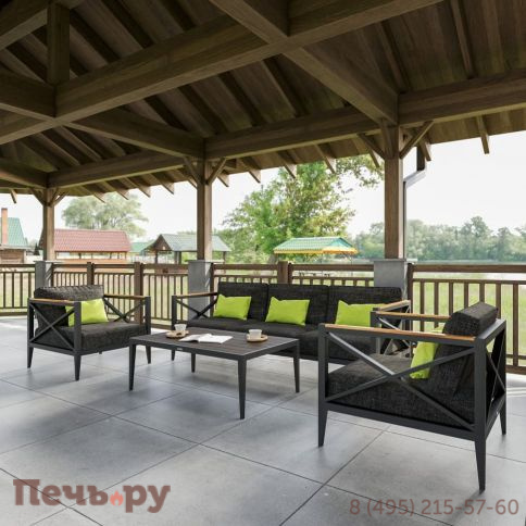 Лаунж зона Ideal Patio VERITA темно-серая - каркас карбон фото 2