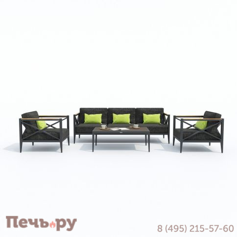 Лаунж зона Ideal Patio VERITA темно-серая - каркас карбон фото 3