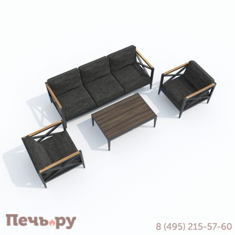 Лаунж зона Ideal Patio VERITA темно-серая - каркас карбон фото 8