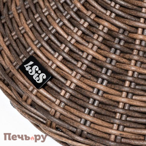 Леванте 4SiS стол круглый из искусственного ротанга, цвет коричневый фото 3