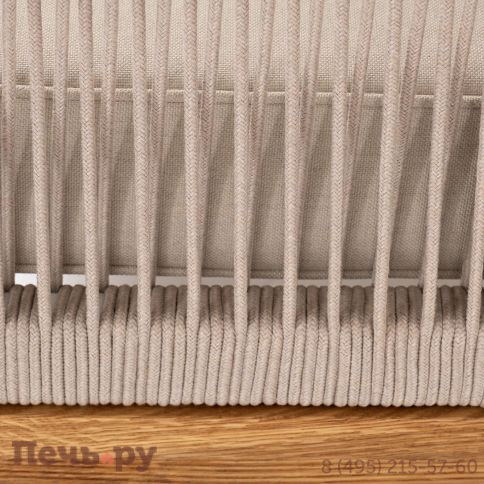 Левый модуль 4SiS Канны плетеный из роупа, основание дуб, роуп бежевый круглый, ткань бежевая 052 фото 10