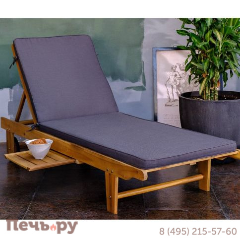 Лежак Brafritid Booka натуральный, акация фото