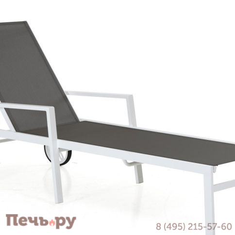 Лежак Brafritid Leone белый/серый, алюминий фото 2
