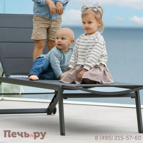 Лежак Brafritid Visby антрацит, алюминий/текстилен фото 11