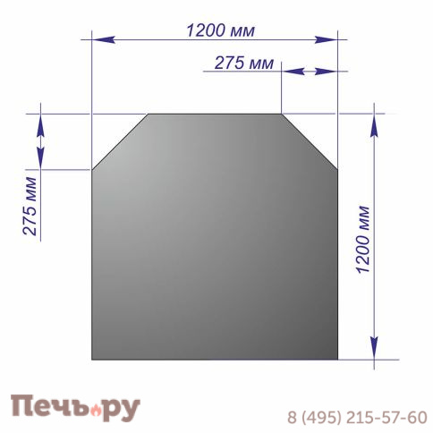 Лист напольный Везувий Призматик 1200х1200х1,5 антрацит фото 2