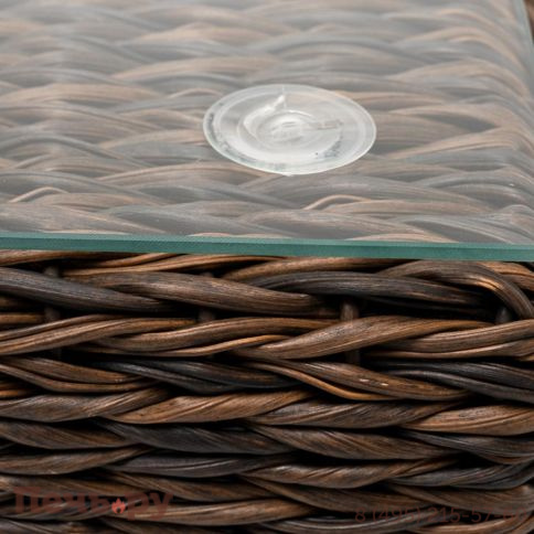 Лунго 4SiS журнальный столик плетеный (гиацинт), цвет коричневый фото 5