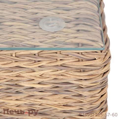 Лунго 4SiS журнальный столик плетеный (гиацинт), цвет соломенный фото 10