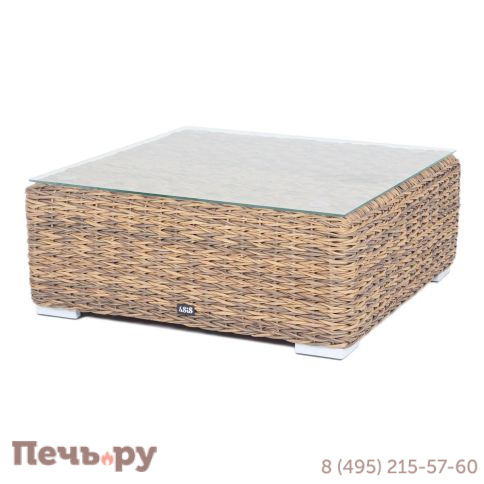 Лунго 4SiS журнальный столик плетеный (гиацинт), цвет соломенный фото
