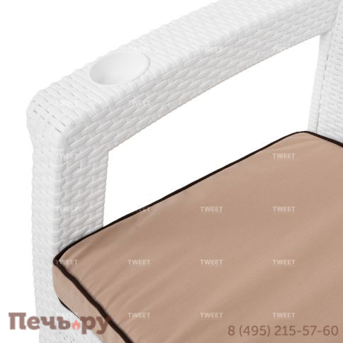 Мебель Tweet Диван 3-х местный, белый фото 3