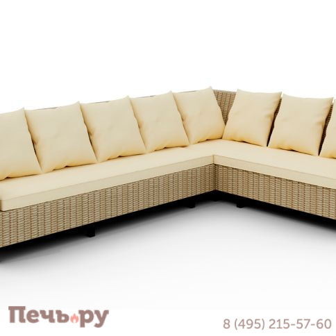 Диван угловой Gardeck Mokka Bella, соломенный фото