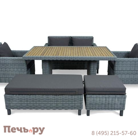 Стол прямоугольный Gardeck Mokka Bella с деревянной столешницей фото 8