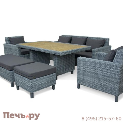 Стол прямоугольный Gardeck Mokka Bella с деревянной столешницей фото 9