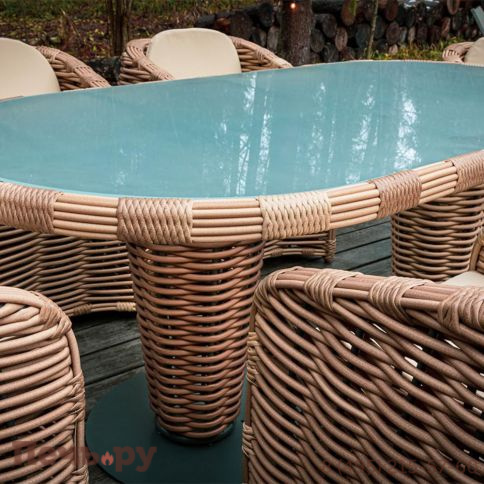 Стол обеденный Gardeck Mokka Majorca, цвет соломенный фото 4