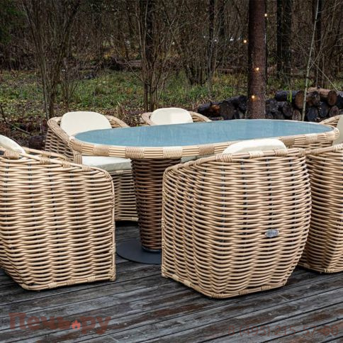 Стол обеденный Gardeck Mokka Majorca, цвет соломенный фото 7