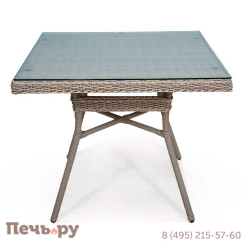 Стол обеденный Gardeck Mokka Villa Rosa квадратный фото