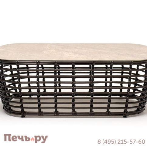 Ницца 4SiS журнальный столик из искусственного ротанга, цвет бронзовый фото 4