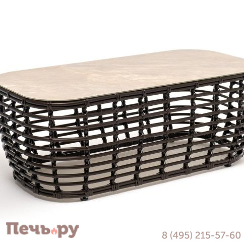 Ницца 4SiS журнальный столик из искусственного ротанга, цвет бронзовый фото 5