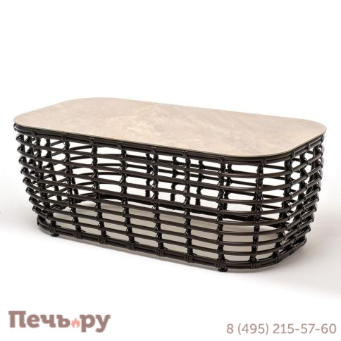 Ницца 4SiS журнальный столик из искусственного ротанга, цвет бронзовый фото