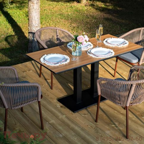 Обеденная группа 4SiS Каффе Дабл на 4 персоны, цвет дуб фото 2