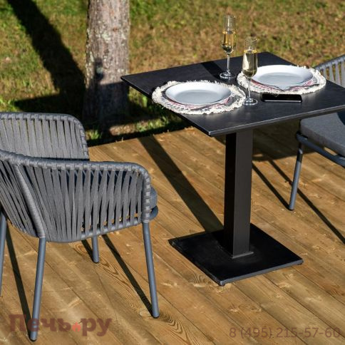 Обеденная группа 4SiS Каффе на 2 персоны, цвет серый гранит фото 4