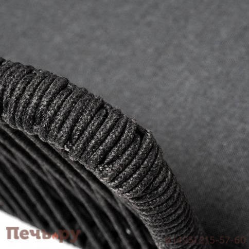 Обеденная группа 4SiS Лион на 4 персоны со стульями Лион темно-серый, круглый стол серый гранит фото 6