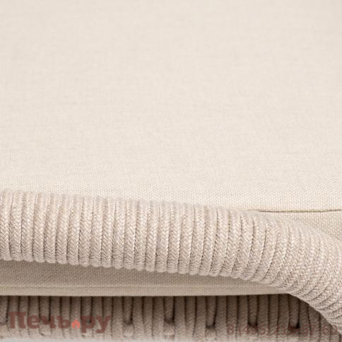 Обеденная группа 4SiS Малага на 4 персоны со стульями Милан, каркас белый, роуп бежевый фото 16