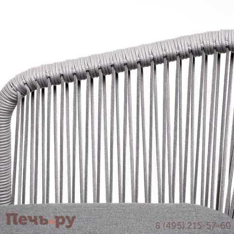 Обеденная группа 4SiS Малага на 6 персон со стульями Марсель, каркас белый, роуп светло-серый фото 13