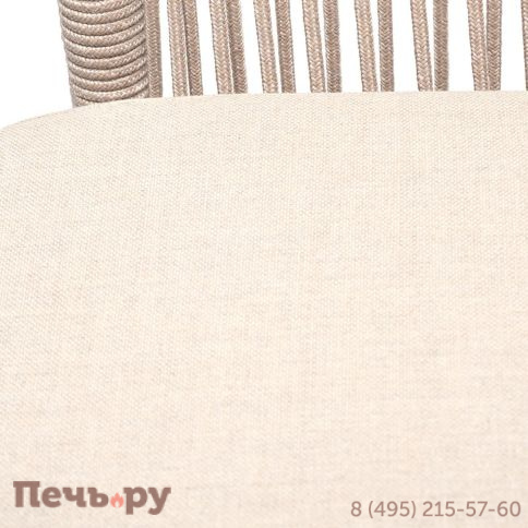 Обеденная группа 4SiS Малагана 6 персон со стульями Марсель, каркас белый, роуп бежевый фото 8