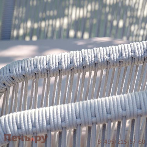 Обеденная группа 4SiS Милан на 6 персон, цвет светло-серый с белым каркасом фото 10