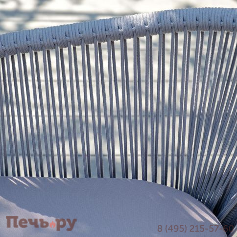 Обеденная группа 4SiS Милан на 6 персон, цвет светло-серый с белым каркасом фото 6