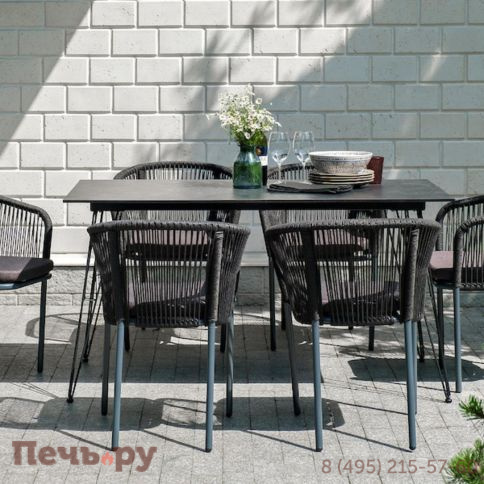 Обеденная группа 4SiS Милан на 6 персон, цвет темный фото 2