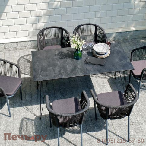 Обеденная группа 4SiS Милан на 6 персон, цвет темный фото 3